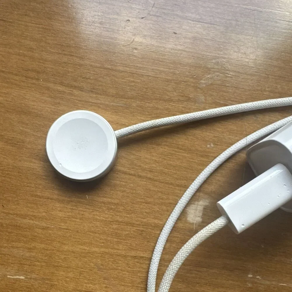 Verizon Magnetic Smart Watch Charger Puck Cable 1m w/ White USB-C Adapter